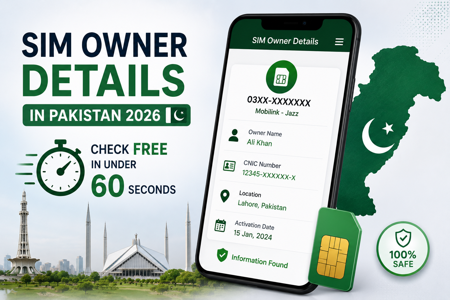 SIM Owner Details in Pakistan 2026 Check Free in Under 60 Seconds